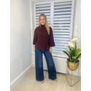 Waffle Knit Jumper - Berry