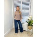 Waffle Knit Jumper - Mink