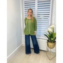 Eleanor Zip Up Hoodie - Moss Green