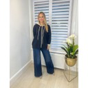 Eleanor Zip Up Hoodie - Navy