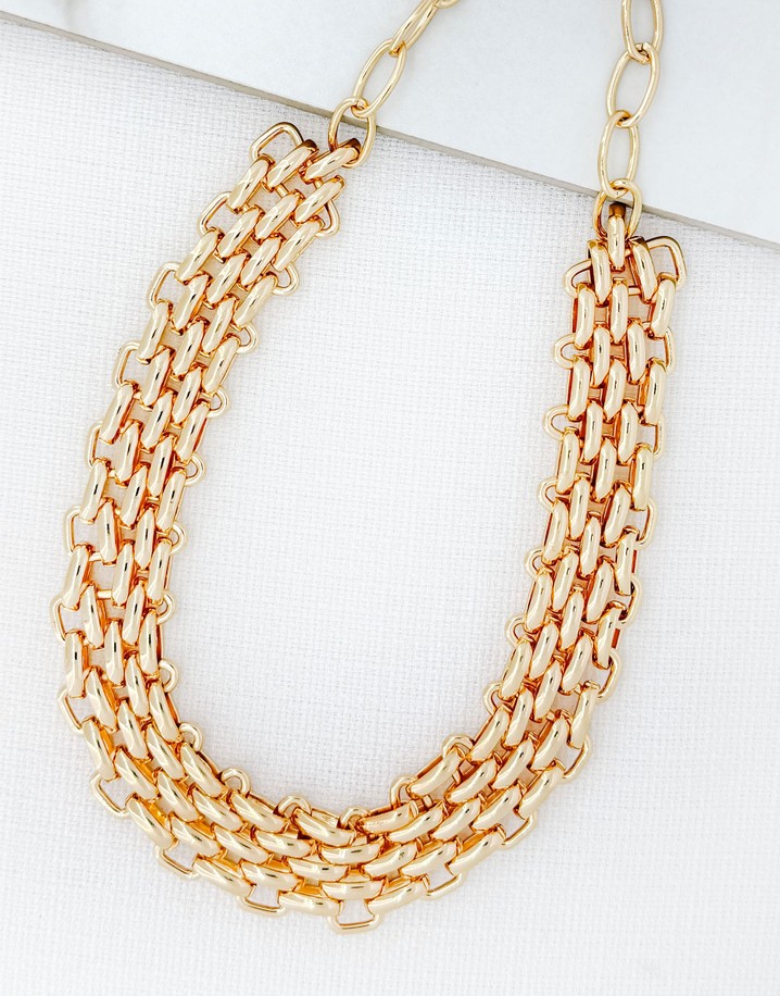 Envy Chunky Chain Short Necklace - Gold