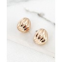 Textured Large Teardrop Earrings - Gold