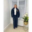 Finlee Faux Fur Coat - Navy - Alternative 2