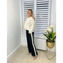 Sallie Side Stripe Joggers - Black - Alternative 1