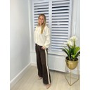 Sallie Side Stripe Joggers - Chocolate - Alternative 1