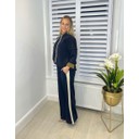 Sallie Side Stripe Joggers - Navy - Alternative 1