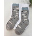 Wool Blend Socks  - Light Grey Polar Bear