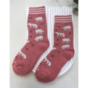 Wool Blend Socks  - Pink Polar Bear