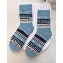 Wool Blend Socks  - Blue Fairisle