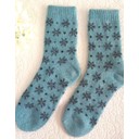 Wool Blend Socks  - Blue Snowflake