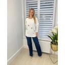 Helena Heart Jumper - Ivory