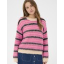Olma Pullover  - Peony Orchid Stripes 