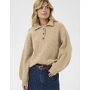 Ottoline Polo Pullover - Tannin Melange 