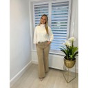 Milan Wide Leg Jeans - Sand