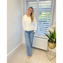 Lou Lace Knitted Cardigan - White