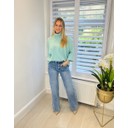 Rhia Roll Neck Jumper  - Aqua