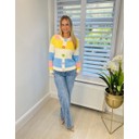 Carly Colour Block Cardigan - Pastel Mix