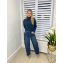 Rubie Roll Neck Jumper  - Navy