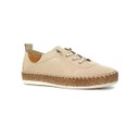 Evie Leather Plimsole  - Cream