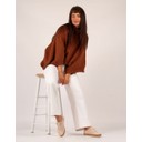 Evie Leather Plimsole  - Cream - Alternative 8