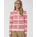 Pila Cardigan - Chalk Pink Red Stripe 