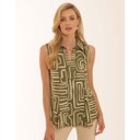 Graphic Swing Top - Khaki
