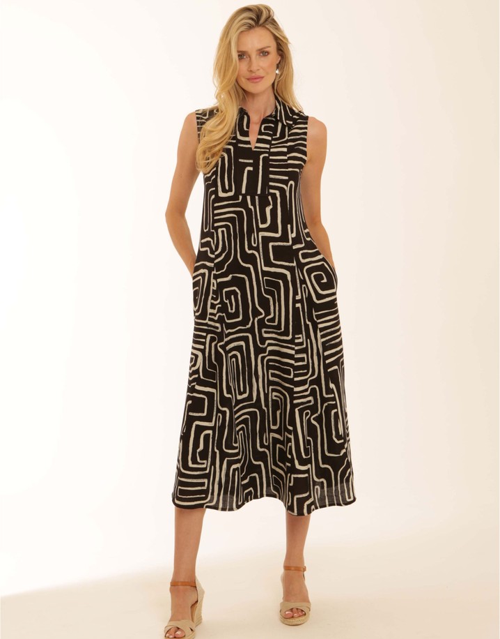 chinese dress ladies Pomodoro Wedgewood Swirl Pattern Maxi Dress