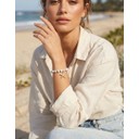 Starfish Beaded Bracelet - White Mix