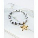 Starfish Beaded Bracelet - White Mix - Alternative 1