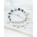 Pearl & Charm Bracelet - Silver - Alternative 1