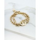 Chain Link T-Bar Bracelet - Gold - Alternative 1