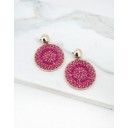 Beaded Earrings - Fuchsia - Alternative 1