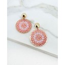 Beaded Earrings - Pale Pink  - Alternative 1