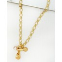 Charm T-Bar Short Necklace - Gold - Alternative 1