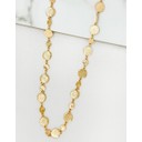 Hammered Circle Long Necklace - Gold - Alternative 1