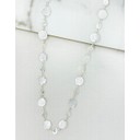 Hammered Circle Long Necklace - Silver - Alternative 1