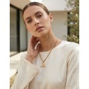 T-Bar Short Necklace  - Gold