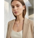 T-Bar Short Necklace  - Silver