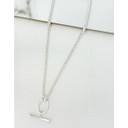 T-Bar Short Necklace  - Silver - Alternative 1