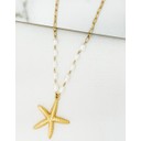 Starfish & Pearl Necklace - Gold - Alternative 1