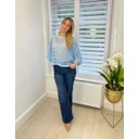 Carla Crochet Top - Light Blue