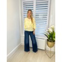 Star Butterfly Lace Blouse - Lemon