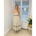 Vivian Polka Dot Dress - Stone Mix