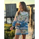 Puerto Banus Print Linen Shirt  - Multi