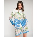 Puerto Banus Print Linen Shirt  - Multi - Alternative 3