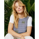 Palm Print T-Shirt - Navy Print