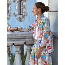 Travel Stamp Print Shirt - Multicoloured