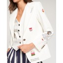 Bonjour Embroidered Blazer - White - Alternative 1