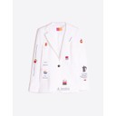 Bonjour Embroidered Blazer - White - Alternative 3