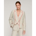 Striped Blazer - Navy Stripe